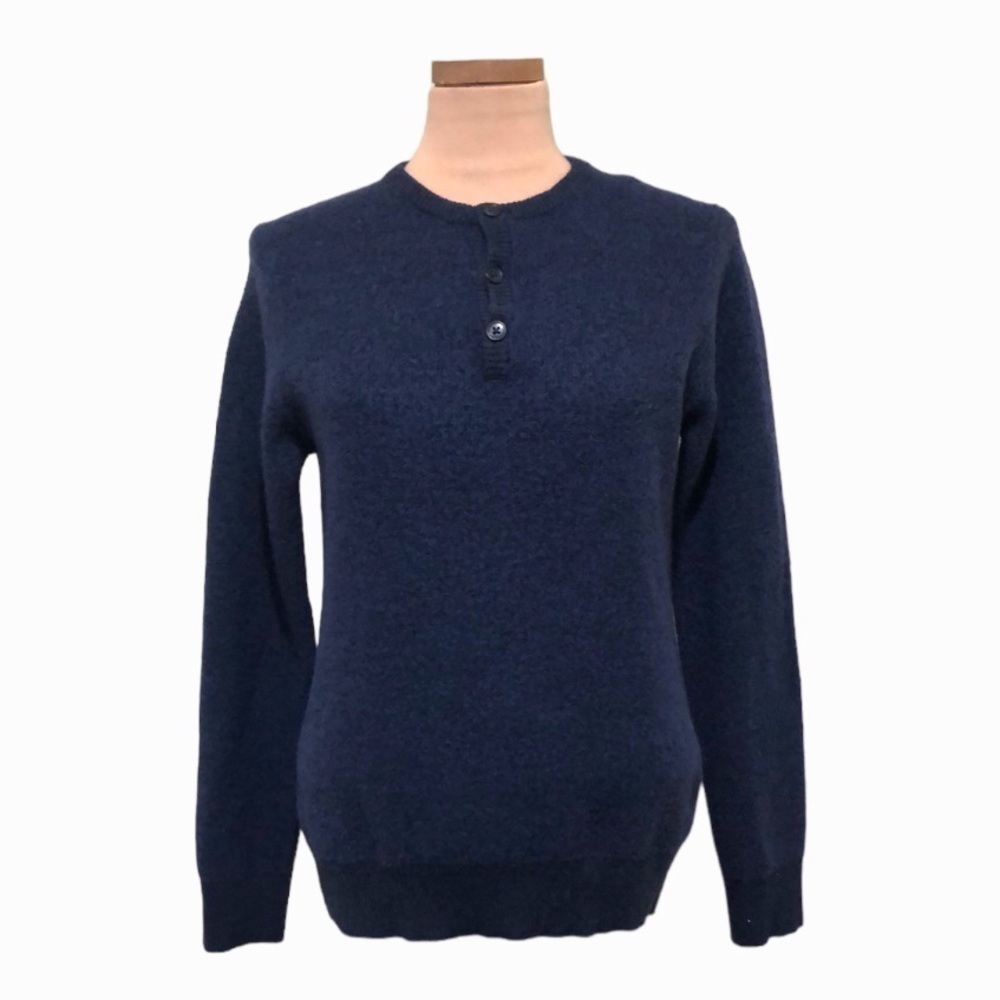 Neiman Marcus Sweater Size Small Navy Blue Merino Wool Blend